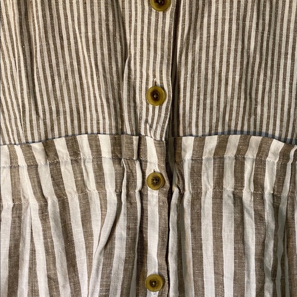 J. Jill Love Linen Striped 3/4 Sleeve Dress With Earrings - ALL NWT - Picture 5 of 16